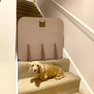 Dog Stopper Wooden Dog Gate Pet Barrier For Stairs W/ 3 Unique Feet Step Doorway - Picture 1 of 12