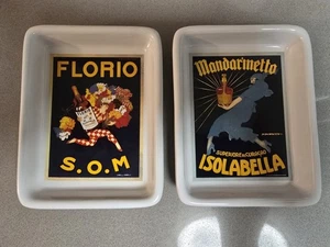 Vintage Pottery Barn Appetizer/Cocktail Florio Isolabella Art Deco Dishes - Picture 1 of 4