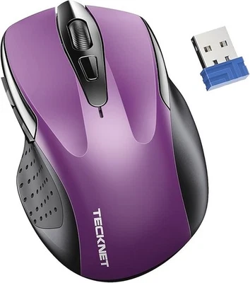 Tecknet Wireless Silent Mouse, Quiet Click, 2.4G Optical Cordless Mouse 6 Button - Image 1 of 4