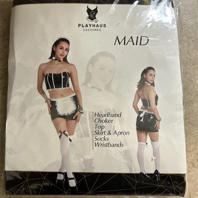 Playhaus Women's  French Maid costume / uniform six piece set. Halloween. - Image 1 of 4