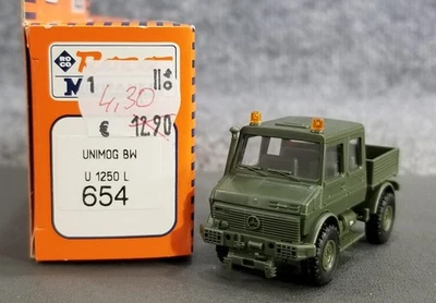 Roco Minitanks HO 1:87 654 UNIMOG BW U 1250 L 4 DR. IOB MADE IN AUSTRIA - Image 1 of 4