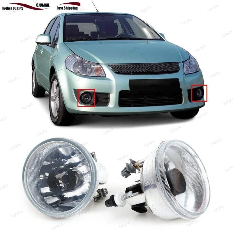 Par de luces antiniebla de parachoques delantero izquierdo y derecho para Suzuki SX4 2007-12 Foto 1 de 4