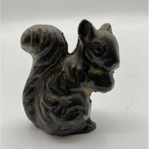 Solid Brass Miniature Squirrel Antique Bronze Finish Taiwan Republic of China - Picture 1 of 2