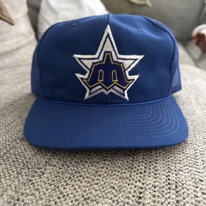 Cappello SnapBack Vintage Sports Specialties Seattle Mariners MLB Trucker anni 80 pulito - Foto 1 di 12