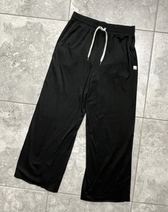 Vuori Dream Knit Pull On Essential Wide Leg Hose schwarz meliert Taschen Damen S - Bild 1 von 17