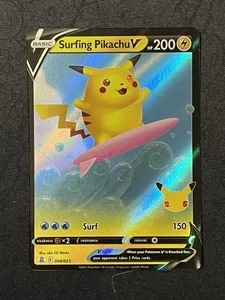 Surfing Pikachu V Ultra Rare Celebrations 008/025 - Picture 1 of 2