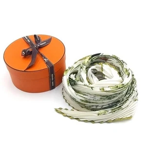 Hermes Pleated Carre Scarf In The Forest 10-25082801 - Picture 1 of 6