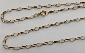 21.5 " 9CT GOLD BELCHER CHAIN NECKLACE LIGHTWEIGHT 3.3 GRAMMES - Picture 1 of 6