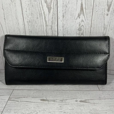 Cartera Reaction Kenneth Cole Negra Plegable con Bolsillo con Cremallera Unisex Moderna Minimalista Foto 1 de 4
