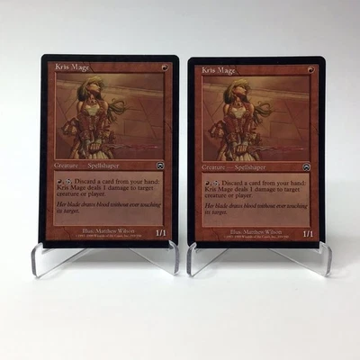 (2) Magic: The Gathering Kris Mage MTG 1993-1999 Mercadian Masques MP - Image 1 of 2