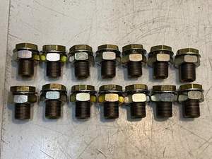 14 Qty of Hydraulic Hex Nut Bolt Fittings 1-3/8" L 19mm Thread 25mm Hex (14 Qty) - Picture 1 of 7