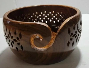Yarn Bowl Holder für Stricken, Holz Rosewood Groß - Bild 1 von 3