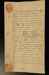 Nobiltà Germund Gustaf Aminoff 1823-1908 atto scritto a mano firmato monogramma datato - Foto 1 di 8
