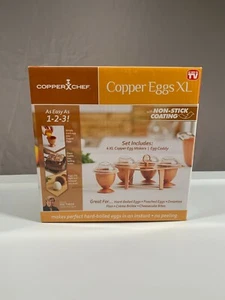 Copper Chef Copper Eggs 4 XL antiaderente macchina uova sode con porta uova NUOVO - Foto 1 di 11