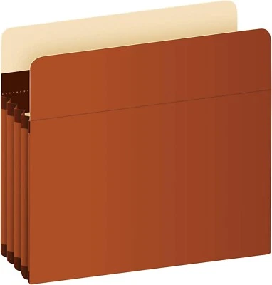 Expanding Accordion File Pockets Extra Durable Expands 3.5" Letter Size Brown - Image 1 of 4