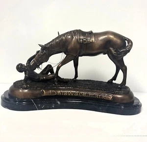 !RARE Vintage NIB 2010 Delaware Park Bronze & Marble Horse Statue from Archives! - Picture 1 of 3