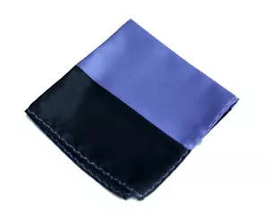 Umberto Algodon Purple Black Bar Stripe Silk Pocket Square $75 Retail New - Picture 1 of 4