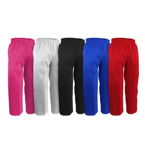 NEW Karate Taekwondo PANTS Martial Arts Uniform Adult Child White/Black/Red/Blue - Picture 1 of 7