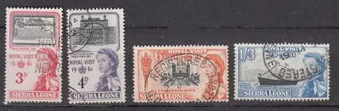 Sierra Leone - 1961 QEII Visit Sc# 221/224  (8383) Cover