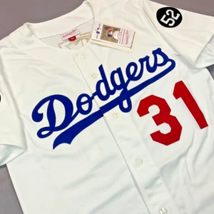 New Mitchell & Ness Mike Piazza Los Angeles Dodgers SEWN Jersey Men's Sz M $300 - Picture 1 of 13