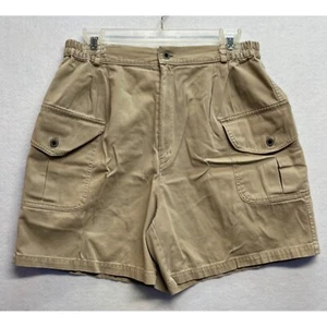 St Johns Bay Khaki Shorts Cargo Pockets Cotton Size 12 Women's - Picture 1 of 10