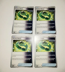 Techno Radar 180/182 Pokemon TCG Paradox Rift 4x Playset May Have Reverse Holo - Picture 1 of 2