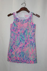 Lilly Pulitzer Girls Mini Mila Shift Dress Sunset Floral Sz 8 Style 25978 Lined - Picture 1 of 7