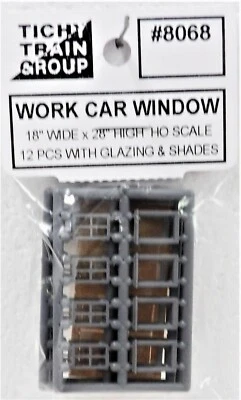HO Scale Tichy Train Group 8068 Work Car Windows pkg (12)  - Image 1 of 2