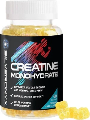 Gomas monohidratadas de creatina 2000mg para homens e mulheres - Mastigáveis sem açúcar - Imagem 1 de 4