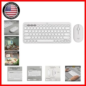 Quiet Wireless Pebble 2 Keyboard & Mouse, Portable Design for Modern Workspaces - Picture 1 of 11