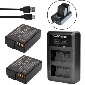 2X DMW-BLC12 Battery +DUAL Charger Panasonic DMC-FZ2000 G5 G6 G7 G85 GH2 GX8 - Picture 1 of 13