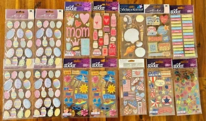 AUFKLEBER SET 12 STCK. AUFKLEBER Aufkleber, Ostern, Liebe, Strand, Schmetterlinge, 4. Juli - Bild 1 von 1