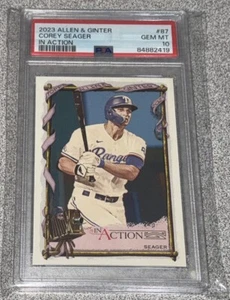 2023 Topps Allen & Ginter in Action Variationen Corey Seager #87 - Pop 1 - Bild 1 von 2