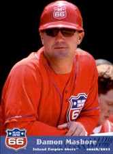 2011 Inland Empire 66ers Grandstand #22 Damon Mashore Hitting Coach Eagle Idaho 