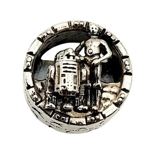 Authentic Pandora Silver .925 ALE Star Wars C-3PO & R2-D2 Openwork 799245C00 New - Picture 1 of 6