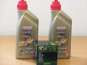 Castrol Power 1 Racing 4T 10W50 / Filtro de aceite Kawasaki KLX110L todos a partir del año 10 - Imagen 1 de 1
