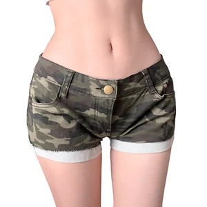 2025 Niñas Mujeres Camuflaje Militar Verde Ejército Mini Pantalones Cortos Pantalones Bajos - Imagen 1 de 11