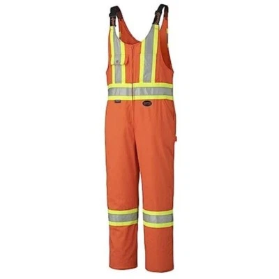 Pantalones de trabajo con tirantes reflectantes Pioneer V2560351-4XL, naranja, talla 4XL Foto 1 de 3