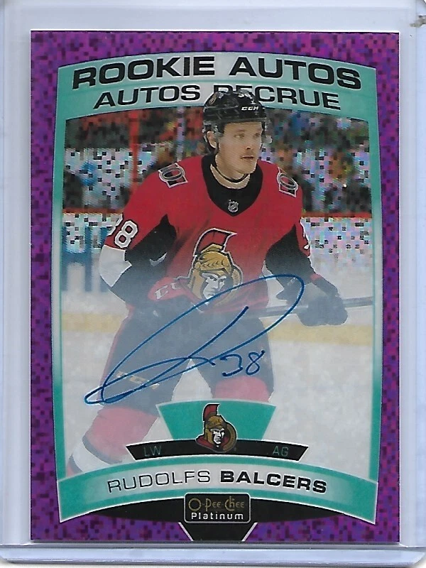 19-20 OPC PLATINUM VIOLET PIXELS RUDOLFS BALCERS AUTO RC - Image 1 of 1