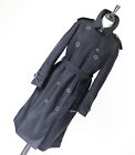 Burberry Belted Trench Coat / Mac - Black - Label UK 8  - Fit UK 10 / 12  