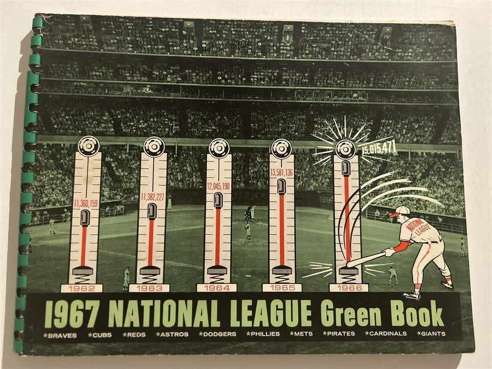 1967 NATIONAL LEAGUE Green Book METS Braves REDS Cubs DODGERS Pirates CARDINALS - Image 1 of 1