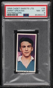 1958 Cadet Sweets Footballers Jimmy Greaves #36 PSA 8