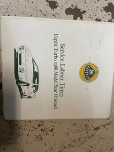 Service Labour Times Manual Espirit Turbo 1988 Model Year Onward - Picture 1 of 4