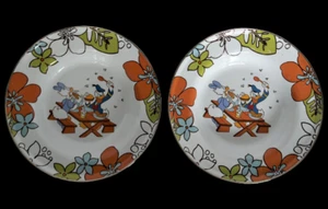 Disney Store Summer Time Fun Metal Bowls Picnic Daisy Donald Duck BBQ Disneyana - Picture 1 of 9