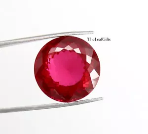 Natural Red Ruby Certified Round Shape 42.60 Ct Big Gemstone - Picture 1 of 11