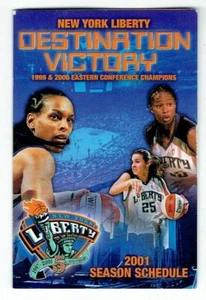 NEW YORK LIBERTY ~ 2001 WNBA Pocket Schedule ~ FREE SHIPPING - Picture 1 of 1