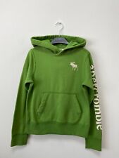 Abercrombie & Fitch Muscle Boy's Green Big Logo Hoodie Jumper Size L