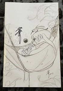 SDCC 2023 SIGNED Peach Momoko Mandalorian S2 1 EXCLUSIVE Variant Virgin sketch 2 - Picture 1 of 4