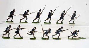 Zwei Bäume Zinn Figuren #TTZ-NP10 Napoleonisch: Preußische Infanterie Aufladung - Bild 1 von 3