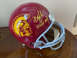 Casco replica Drake London firmato VSR4 full size USC Trojan testimone BAS - Foto 1 di 3